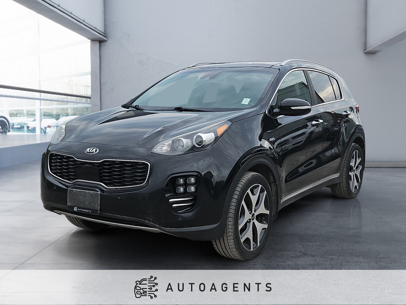 Black 2017 Kia Sportage SUV / Crossover All-Wheel Drive Automatic
