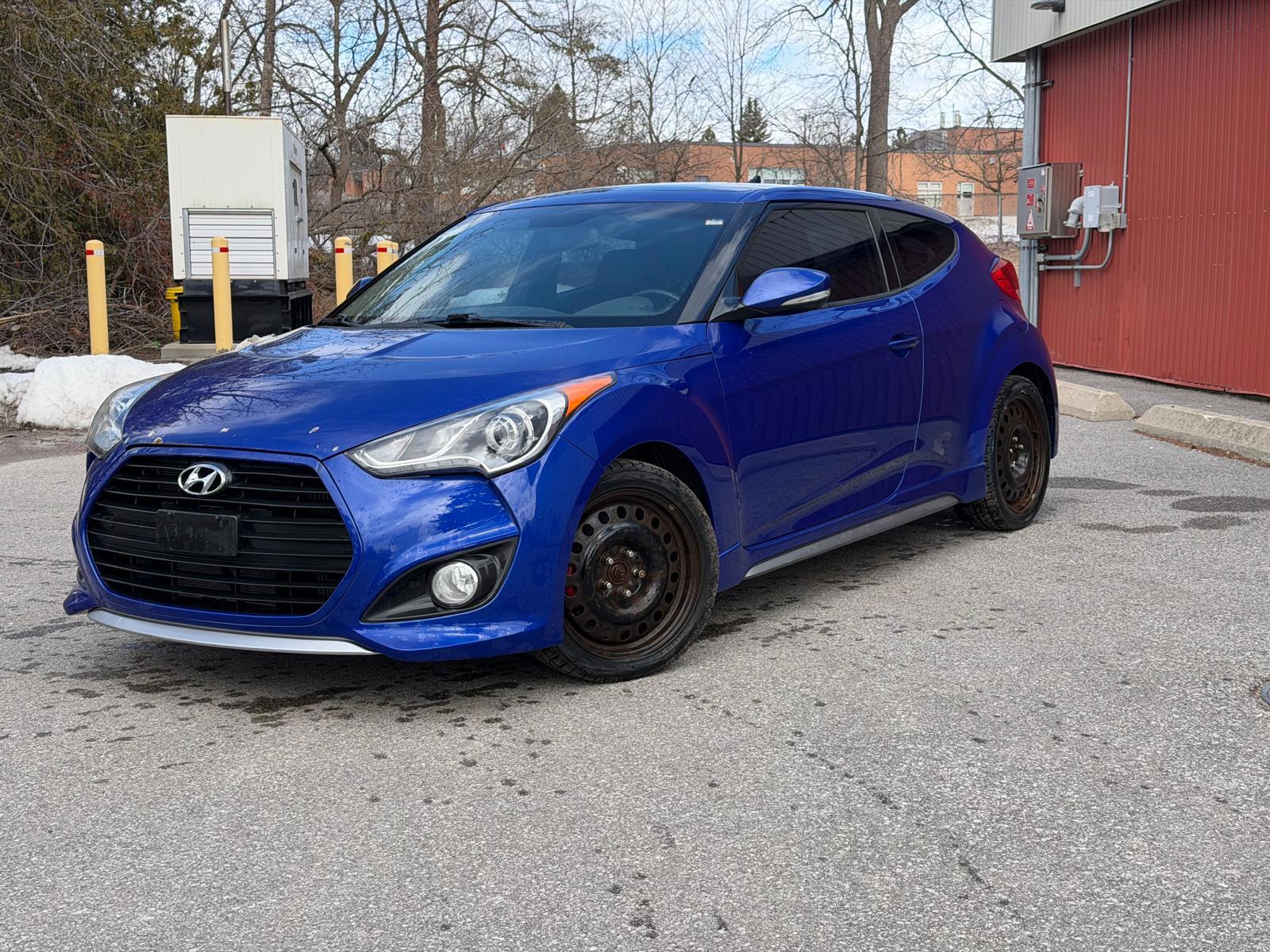 Blue 2013 Hyundai Veloster Turbo FWD Coupe Front-Wheel Drive Manual