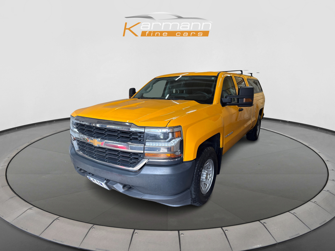 Yellow 2018 Chevrolet Silverado 1500 LS Crew Cab 4WD Pickup Truck Four-Wheel Drive Automatic