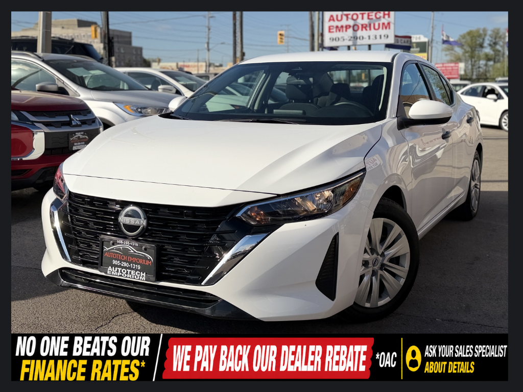 White 2024 Nissan Sentra S FWD Sedan Front-Wheel Drive Automatic
