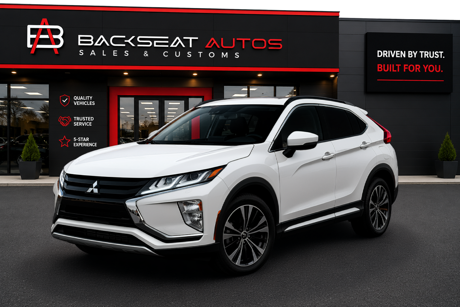 White 2018 Mitsubishi Eclipse Cross LE AWD SUV / Crossover All-Wheel Drive Automatic
