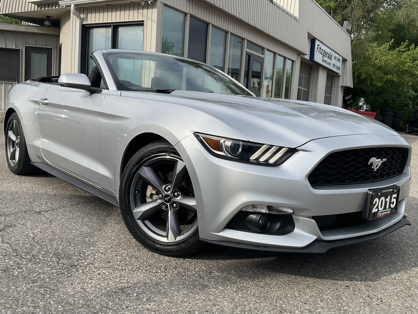Silver 2015 Ford Mustang V6 Convertible RWD Convertible Rear-Wheel Drive Automatic