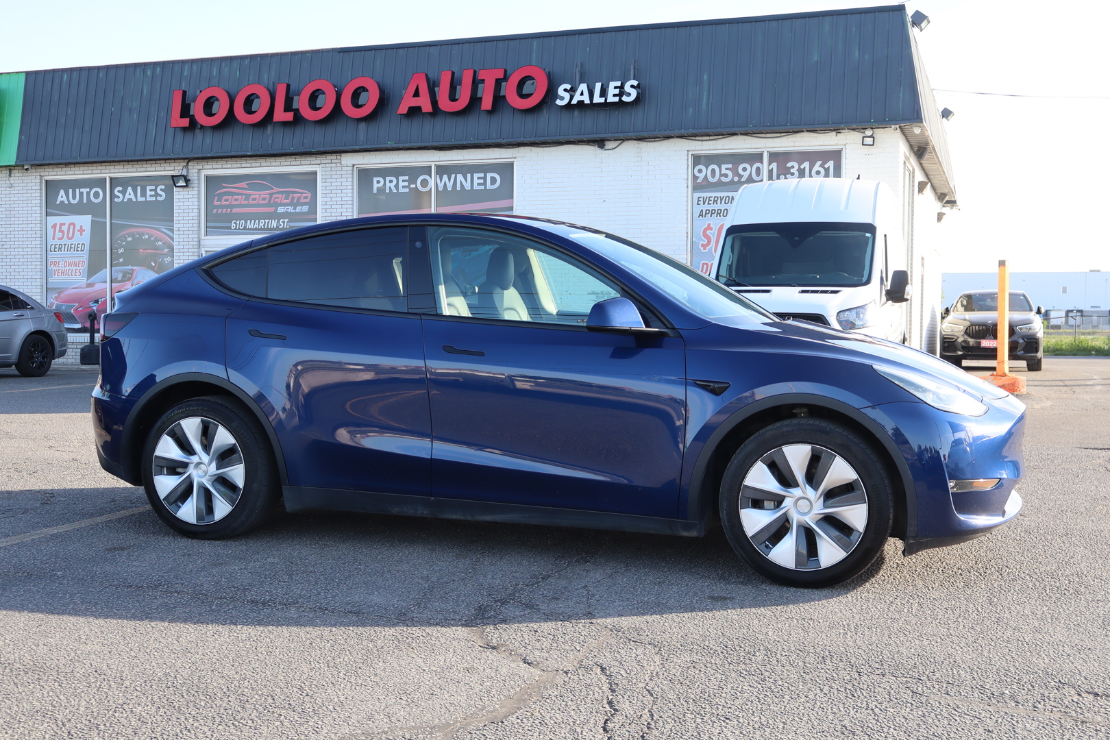 Blue 2022 Tesla Model Y Long Range AWD SUV / Crossover All-Wheel Drive Automatic