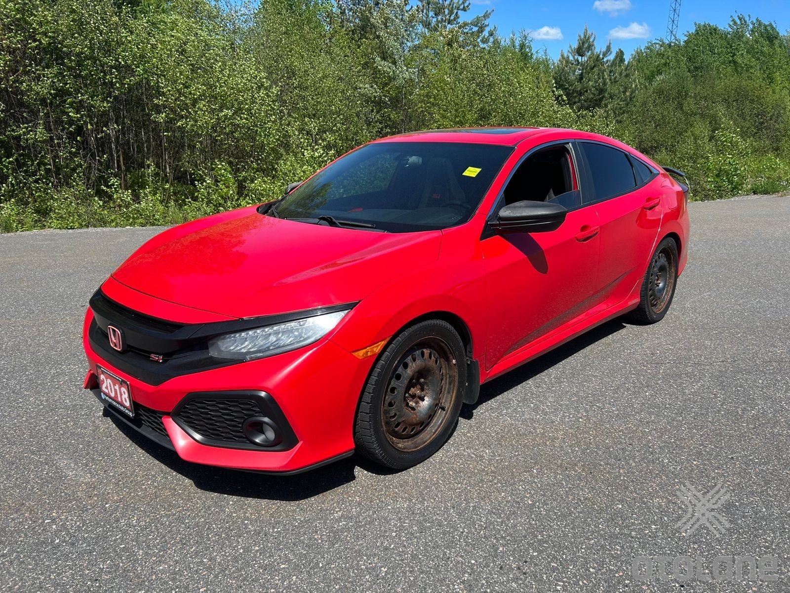 Red 2018 Honda Civic Si Sedan Front-Wheel Drive Manual