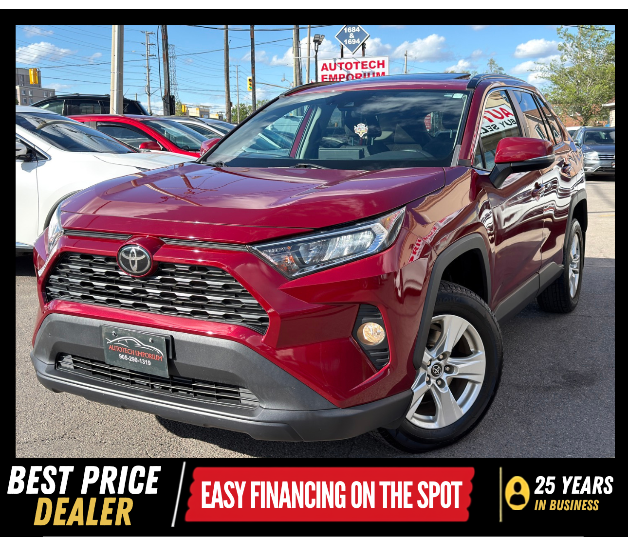 Red 2019 Toyota RAV4 SUV / Crossover All-Wheel Drive Automatic