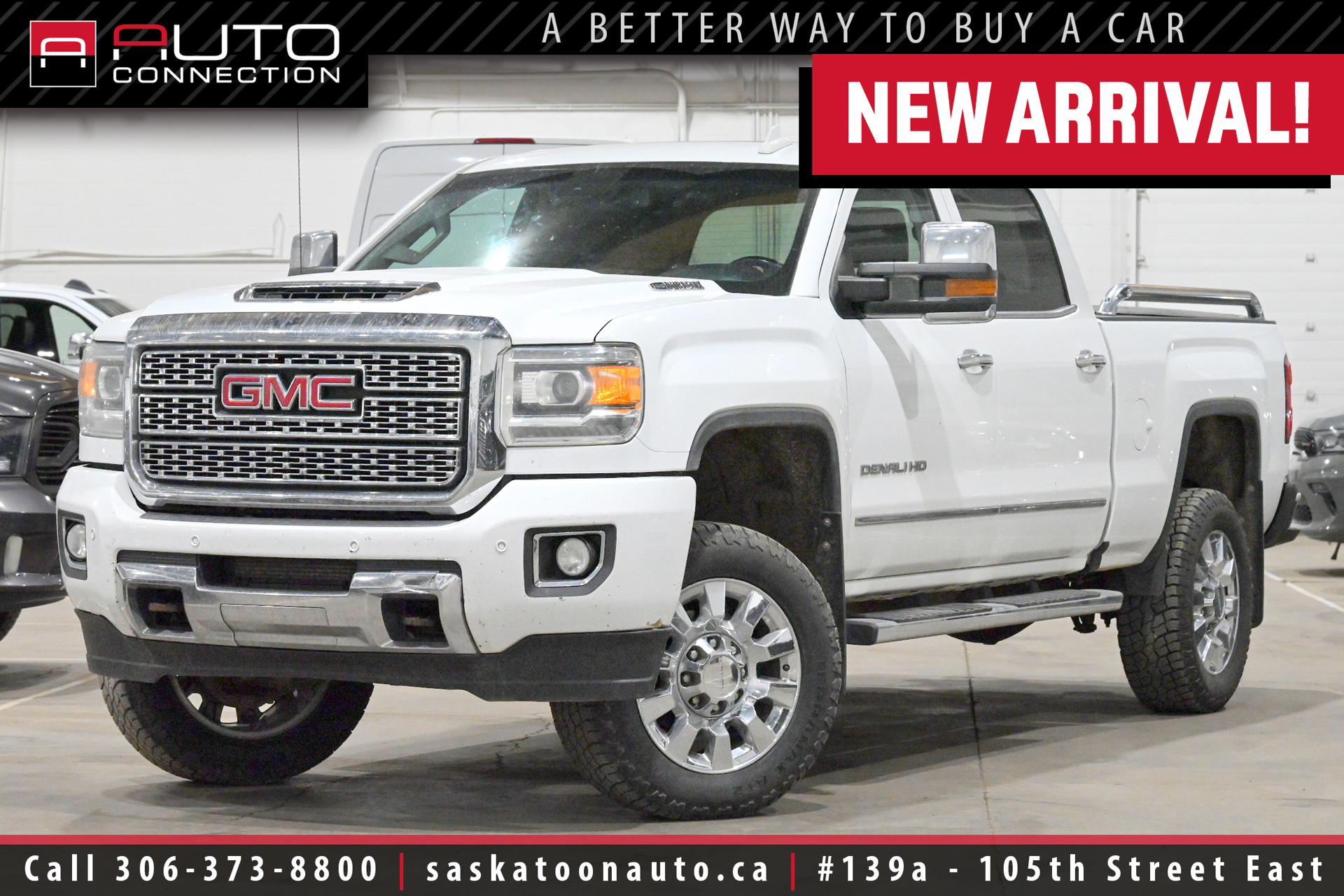 White 2018 GMC Sierra 2500HD Denali Crew Cab SB 4WD Pickup Truck Four-Wheel Drive Automatic