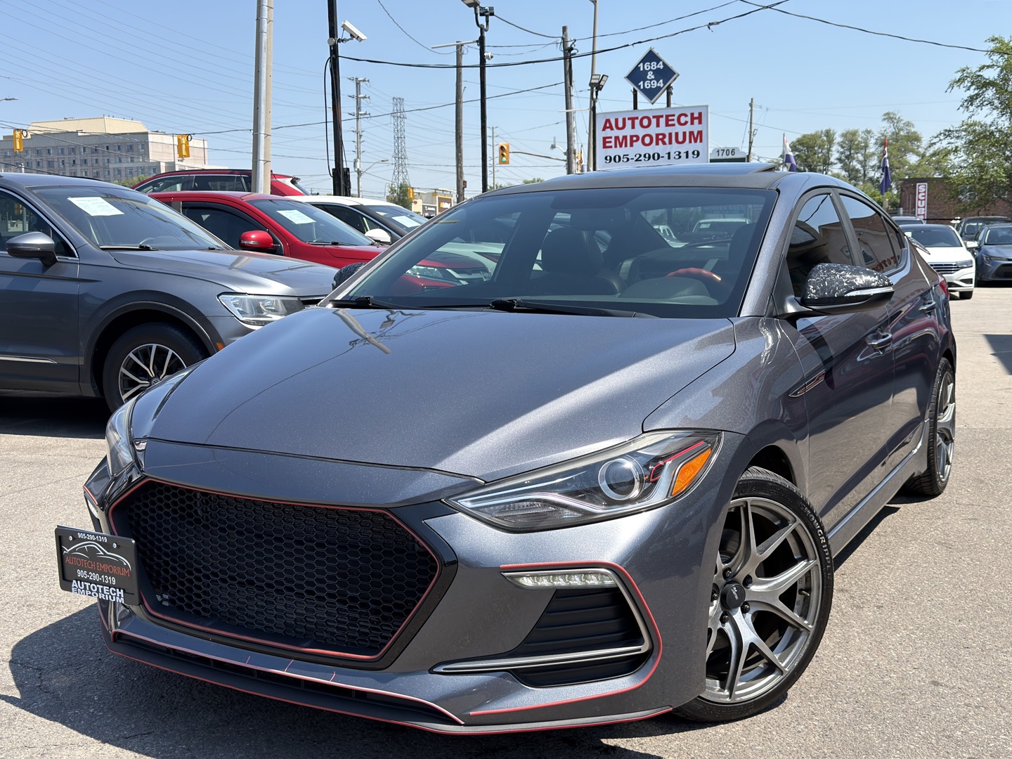 Gray 2017 Hyundai Elantra Sedan Front-Wheel Drive Automatic