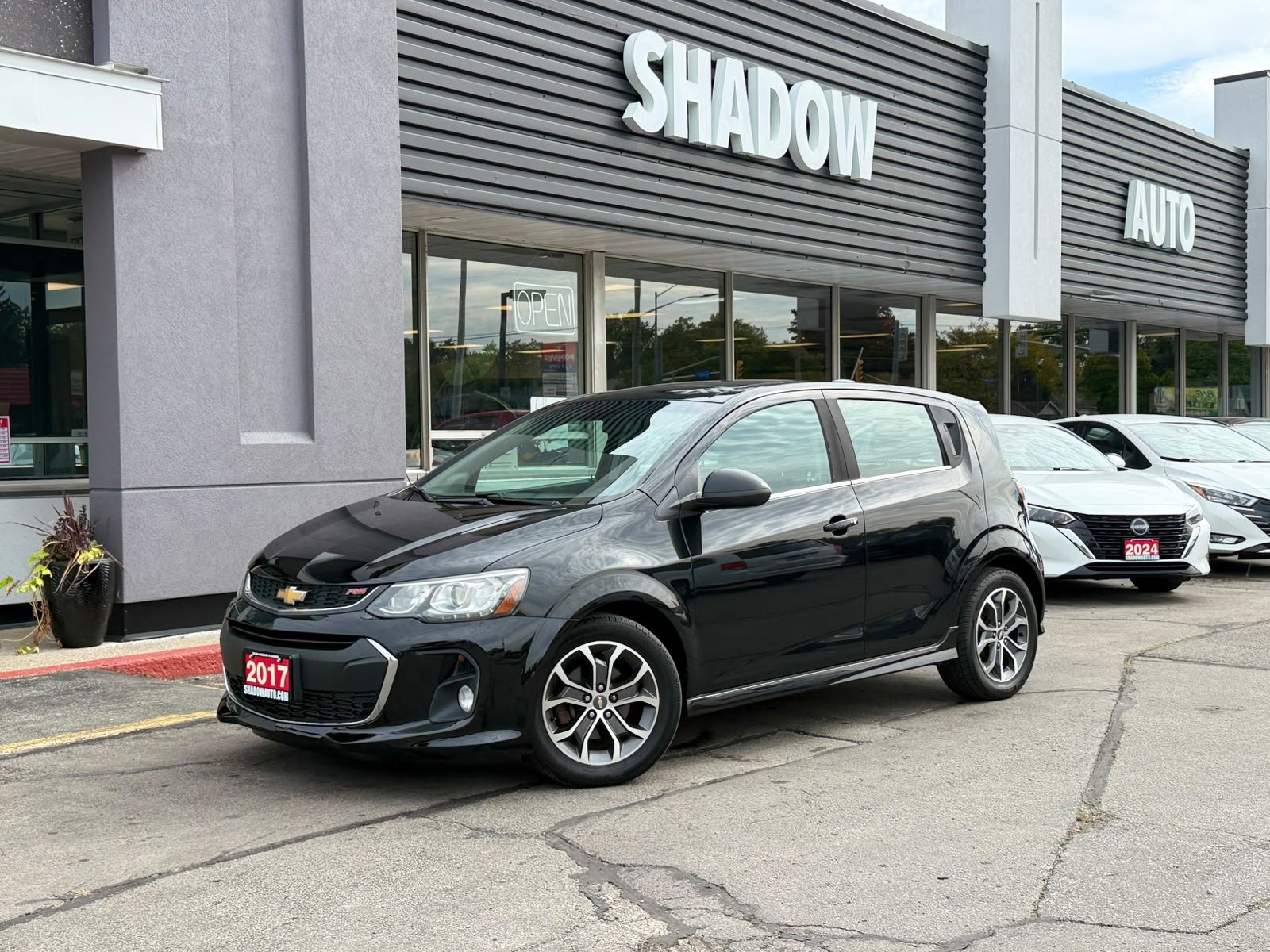 Black 2017 Chevrolet Sonic Hatchback Front-Wheel Drive Automatic