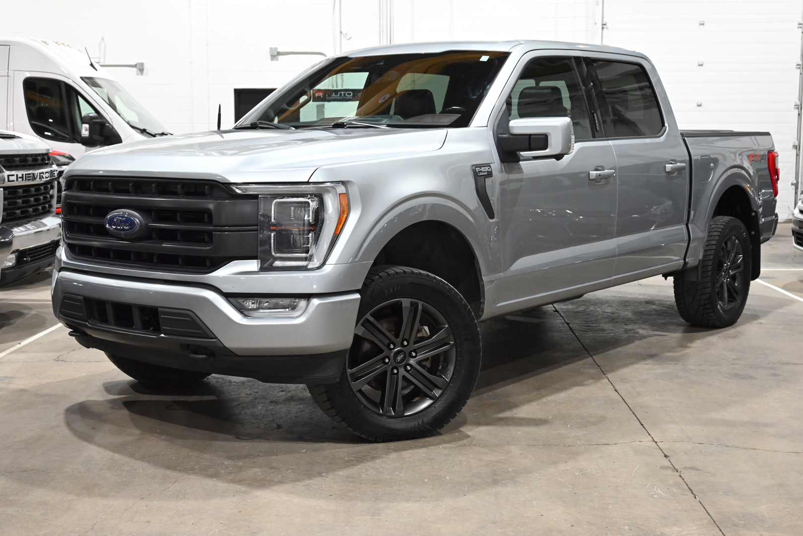 Silver 2021 Ford F-150 Pickup Truck Four-Wheel Drive Automatic