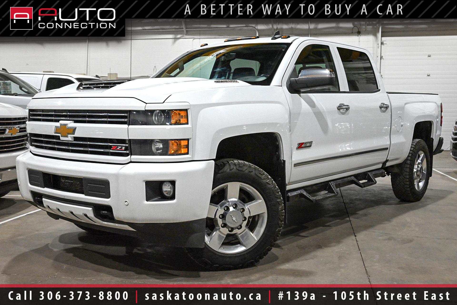 White 2018 Chevrolet Silverado 2500HD Pickup Truck Four-Wheel Drive 6-Speed Automatic