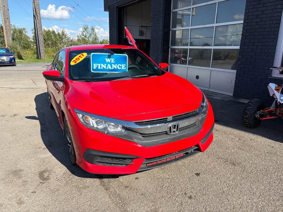 Red 2017 Honda Civic Coupe Coupe Front-Wheel Drive Manual