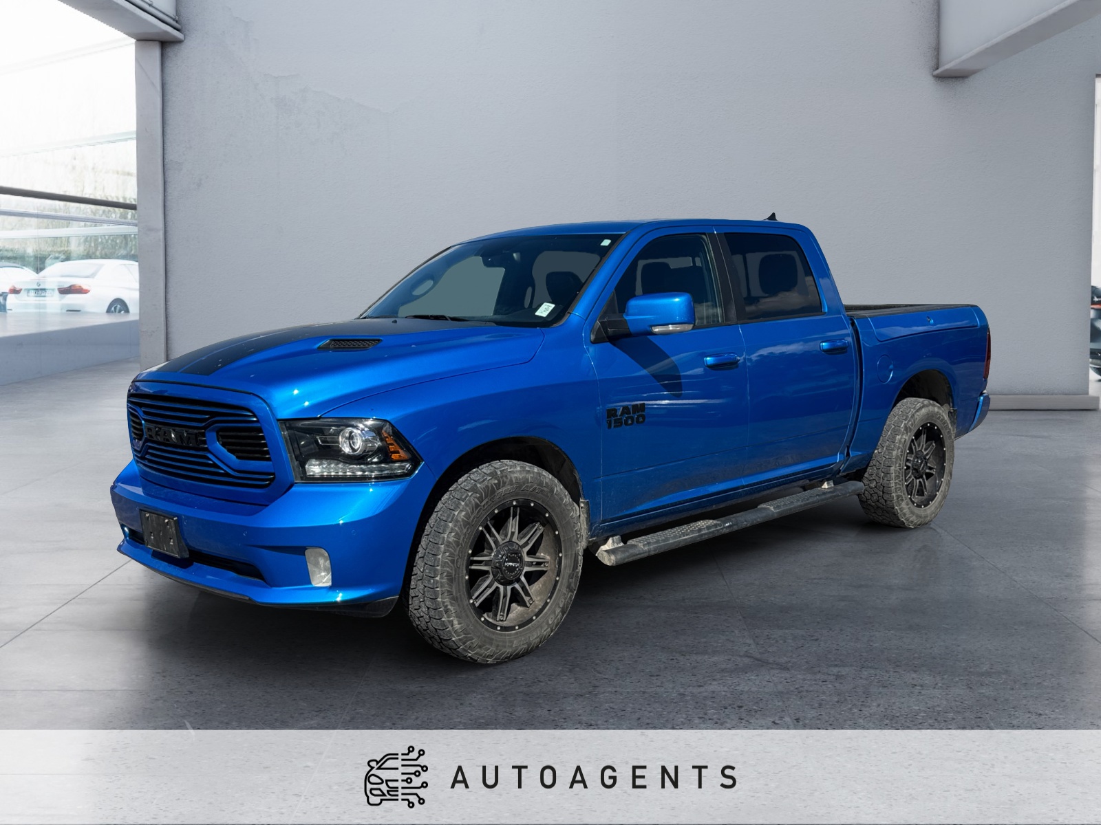 Blue 2018 RAM 1500 Pickup Truck Four-Wheel Drive Automatic