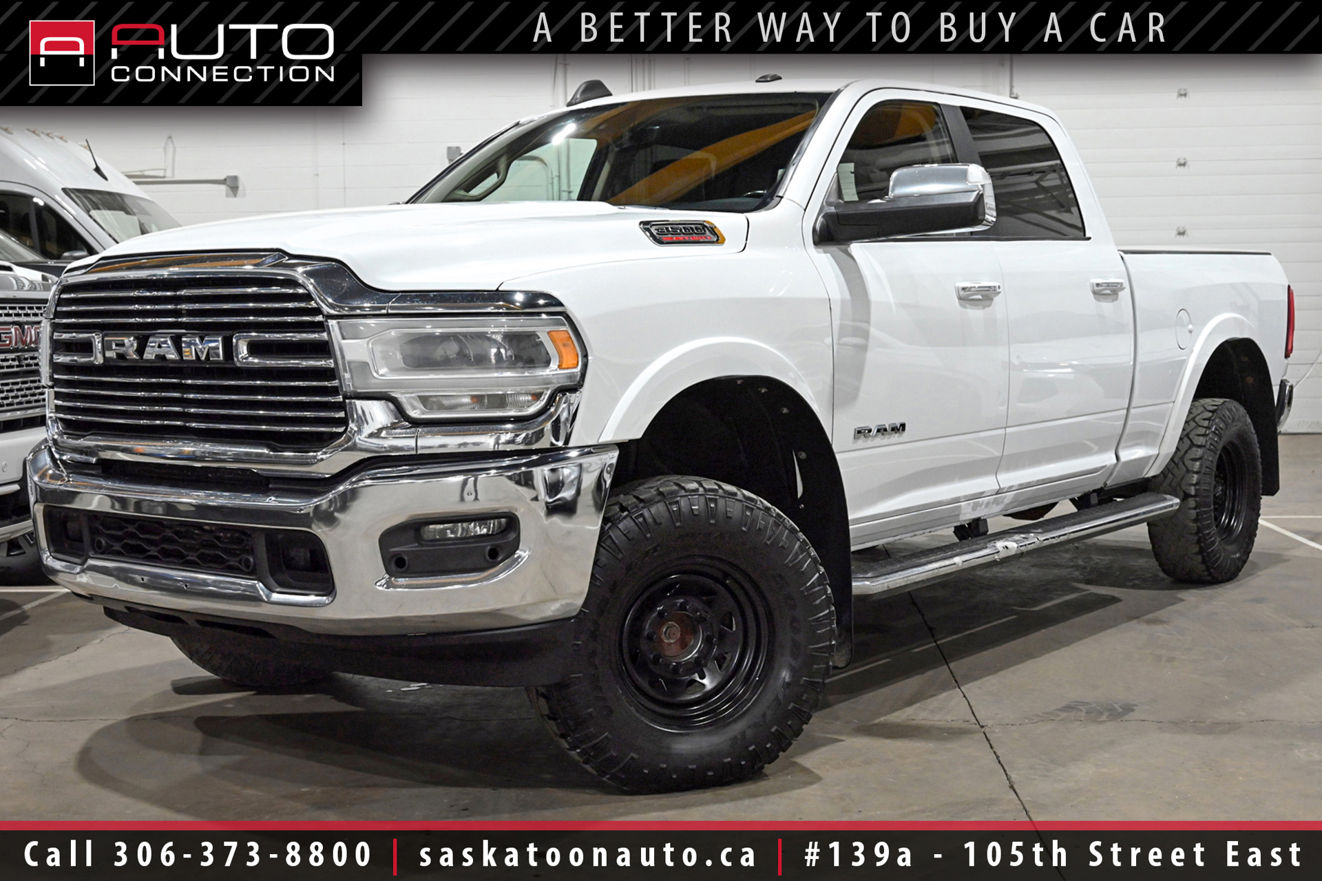 White 2020 RAM 3500 Pickup Truck Four-Wheel Drive 6-Speed Automatic