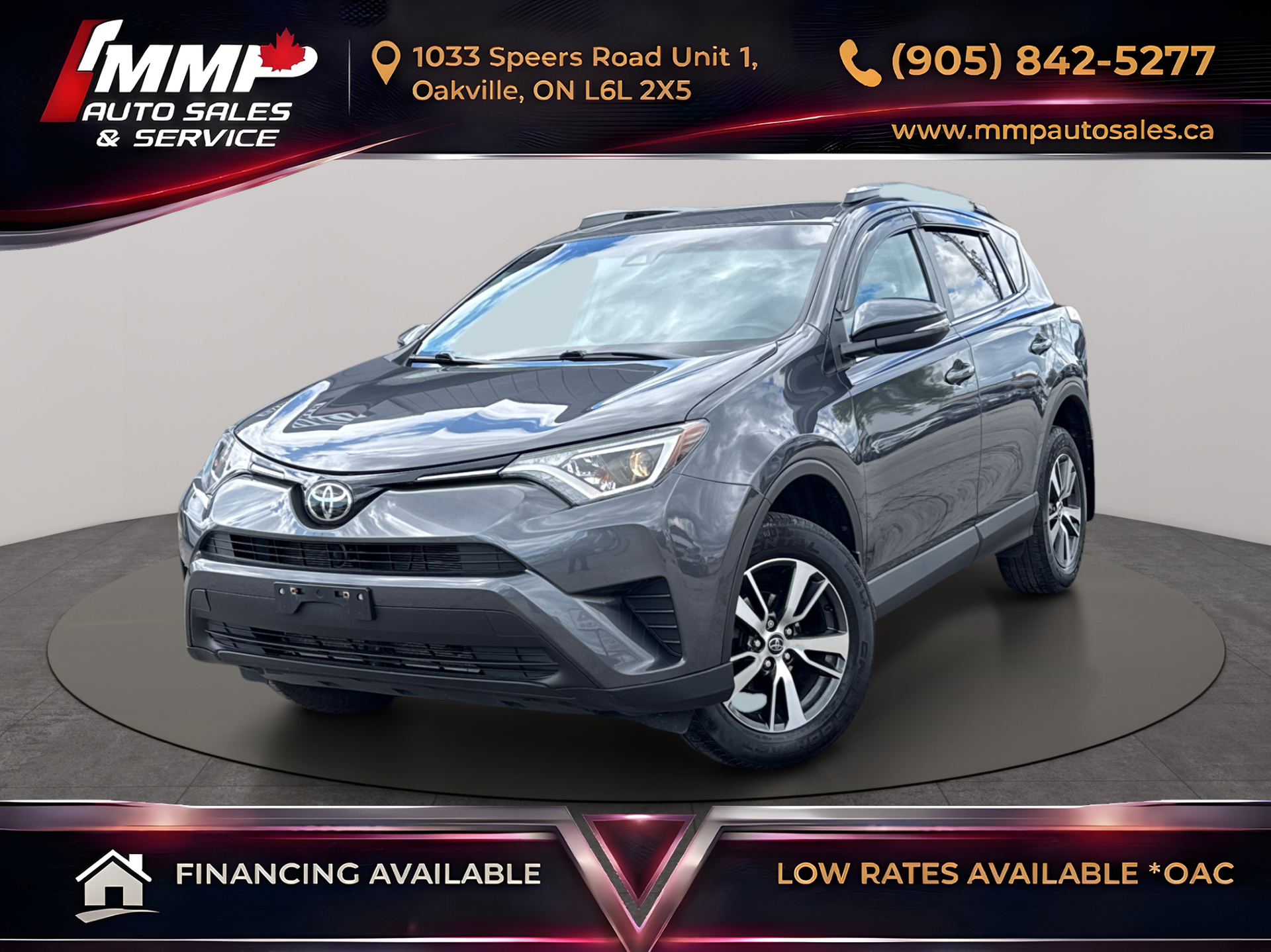 Gray 2018 Toyota RAV4 SUV / Crossover Front-Wheel Drive Automatic
