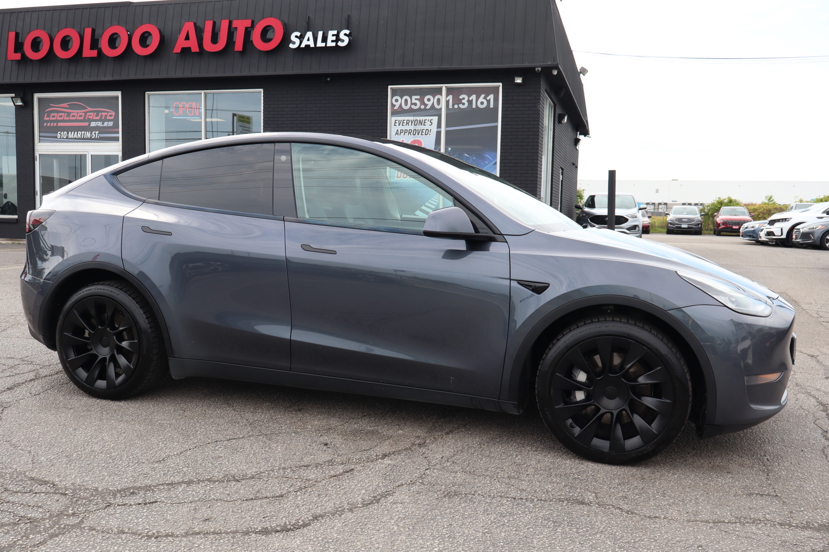Gray 2022 Tesla Model Y SUV / Crossover All-Wheel Drive Automatic