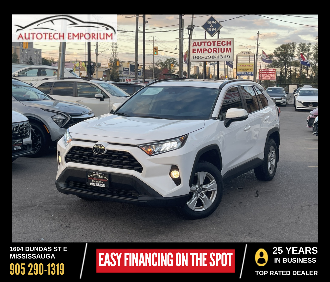 White 2020 Toyota RAV4 SUV / Crossover Front-Wheel Drive Automatic