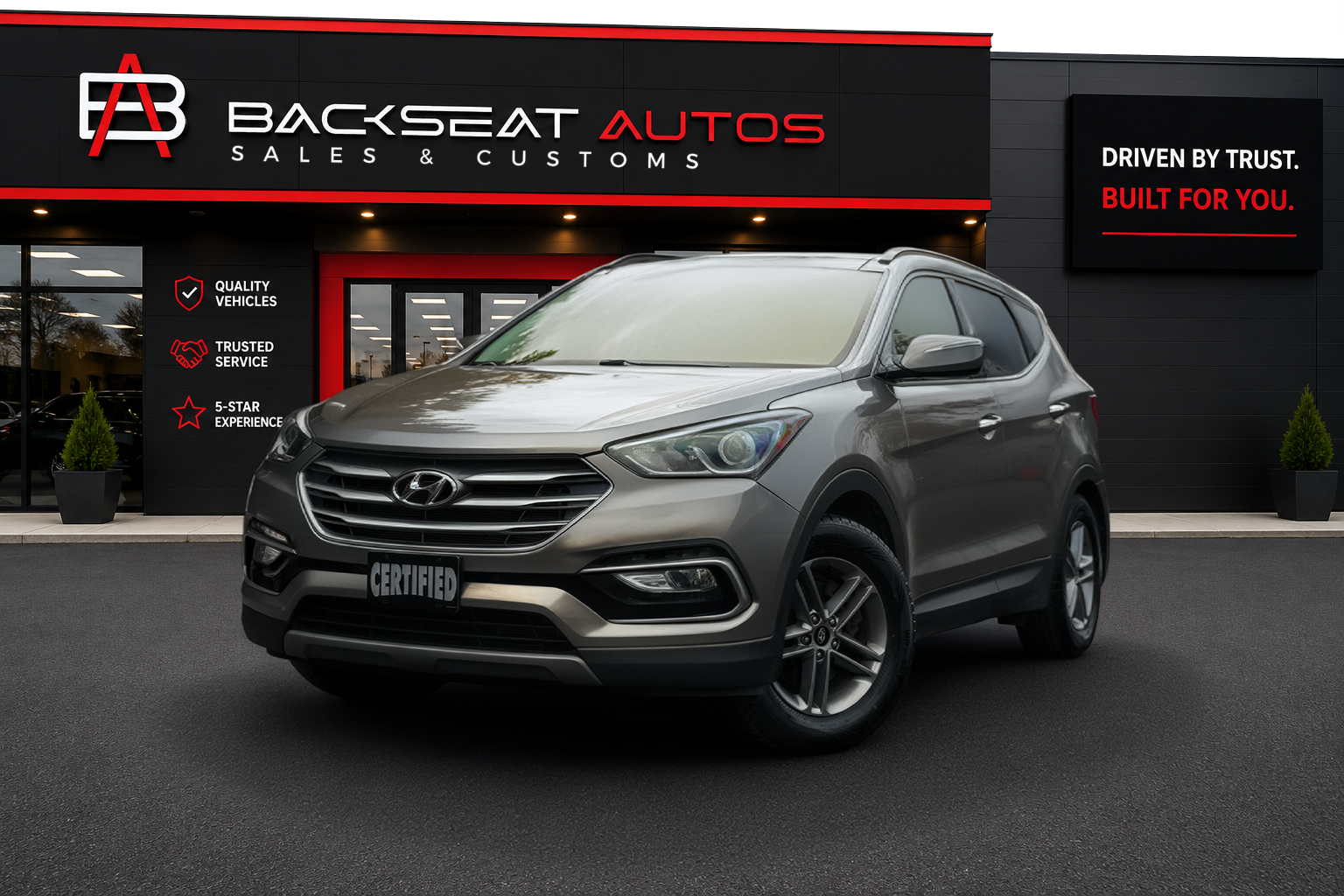 Gray 2018 Hyundai Santa Fe Sport SUV / Crossover All-Wheel Drive Automatic