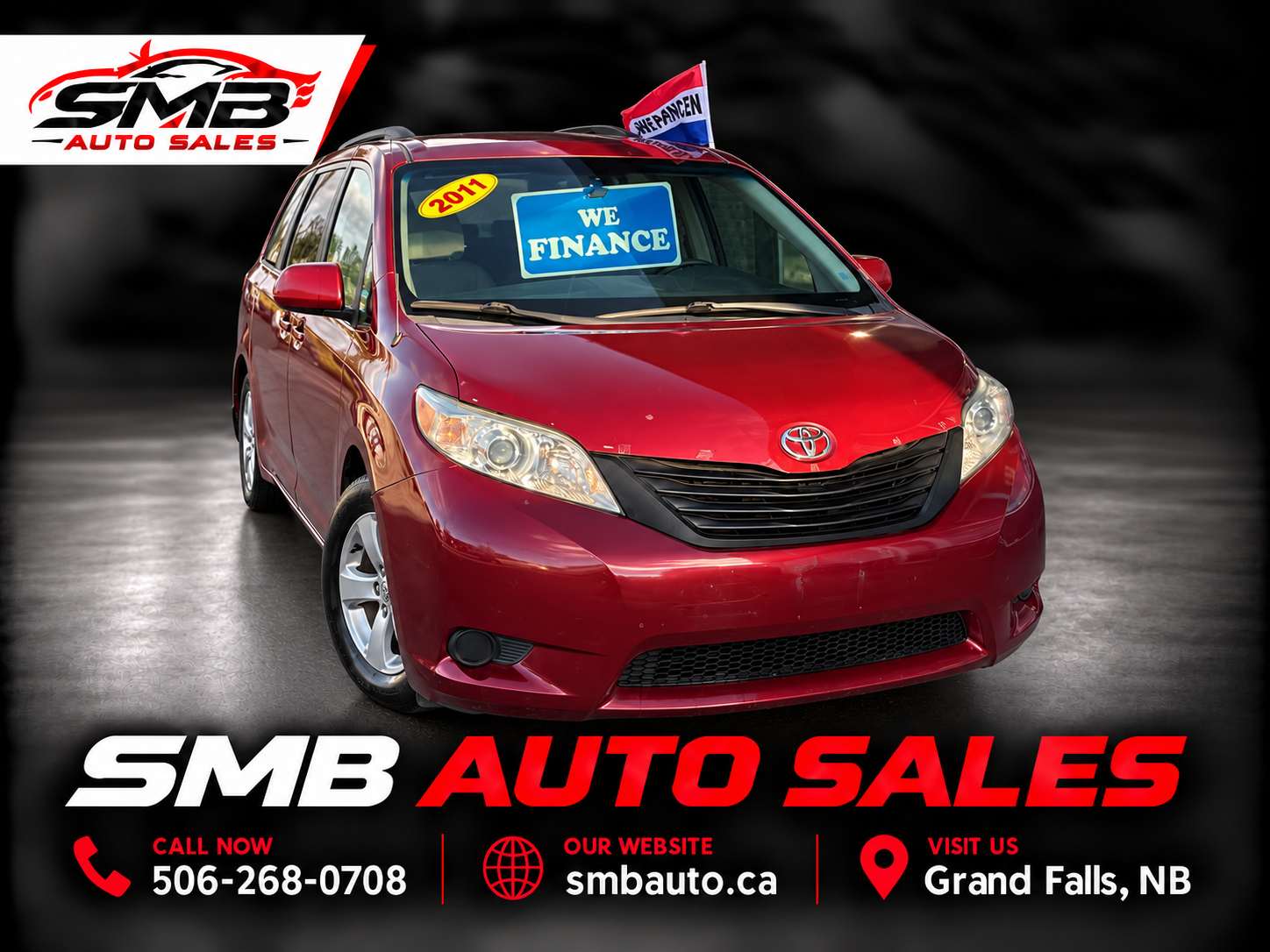 Red 2011 Toyota Sienna Minivan Front-Wheel Drive Automatic